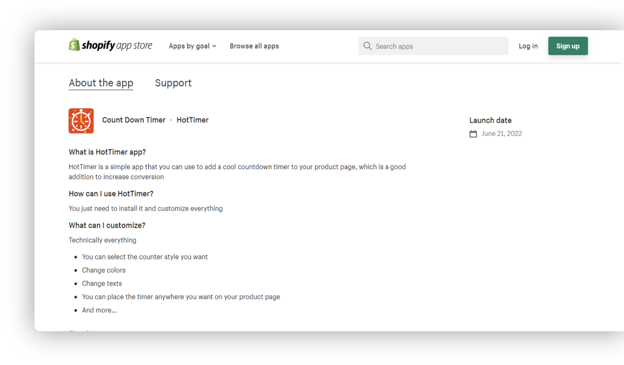 HotTimer countdown timer app