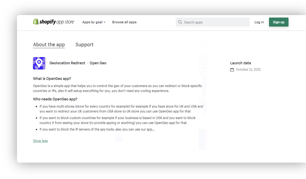OpenGeo geolocation redirect app
