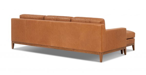 Zyon 105.5" Reversible Chaise Leather Sectional - Image 5