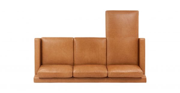Zyon 105.5" Reversible Chaise Leather Sectional - Image 7